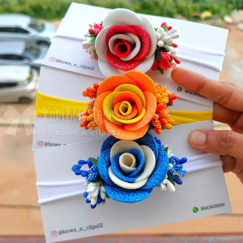 DUAL COLOR FLORAL HEADBANDS🌺🌺🌺.. (1pc)